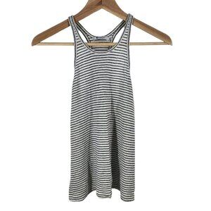 T BY ALEXANDER WANG Stripe Linen Racerback Tank Top